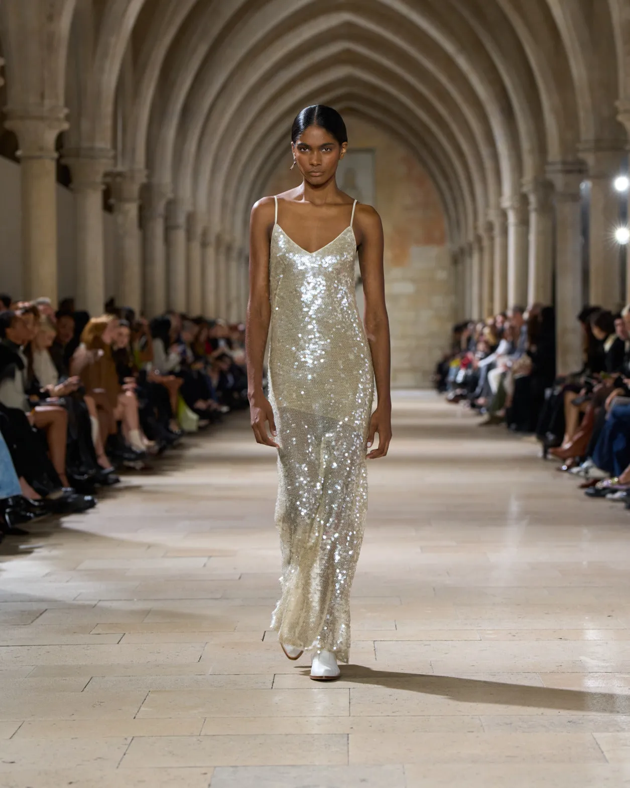 Long Sequined Evening Gown 