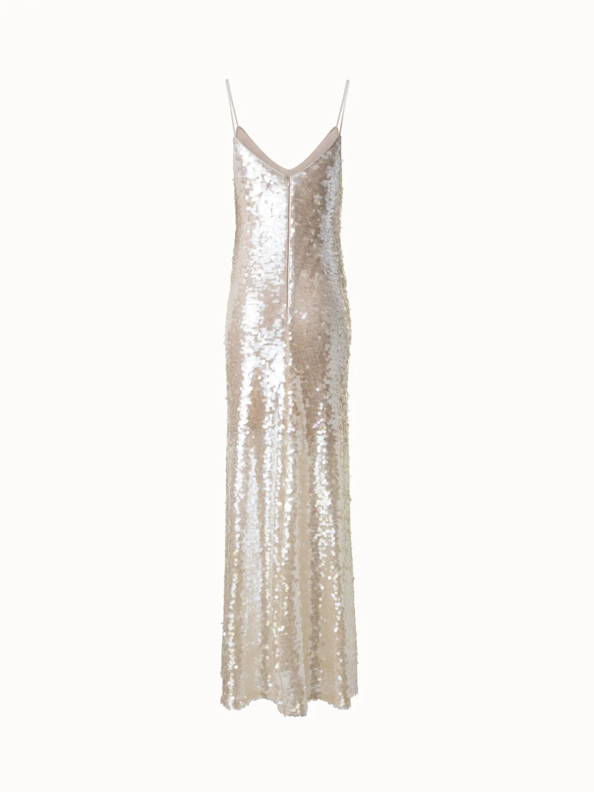 Long Sequined Evening Gown 