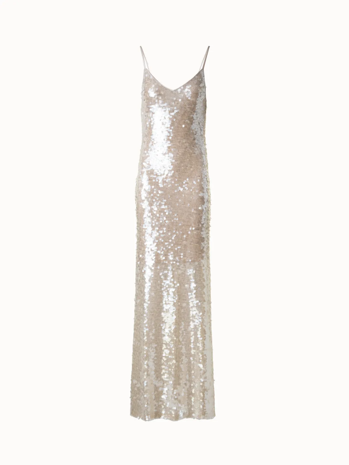 Long Sequined Evening Gown 
