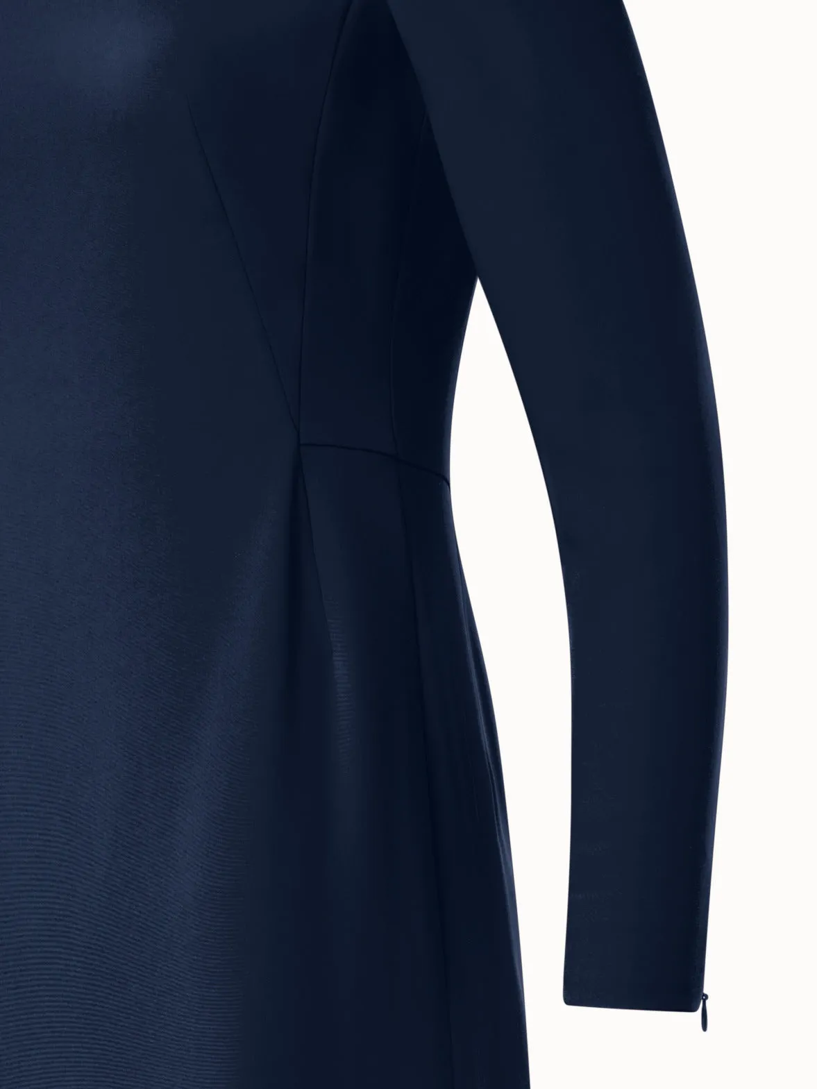 Long Silk Evening Dress with Long Sleeves 
