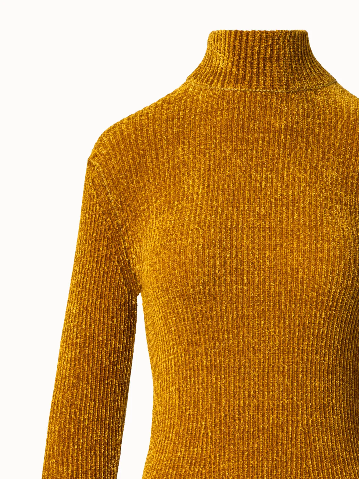 Long Sleeve Chenille Rib Tube Dress 