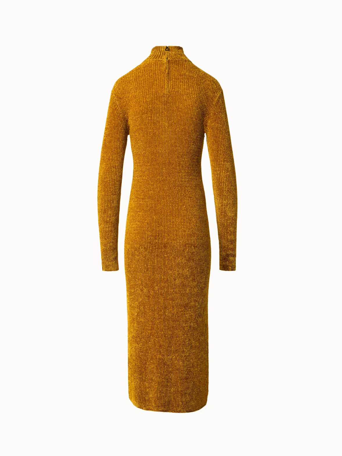 Long Sleeve Chenille Rib Tube Dress 