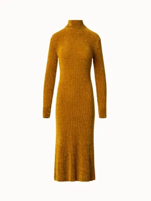 Long Sleeve Chenille Rib Tube Dress 
