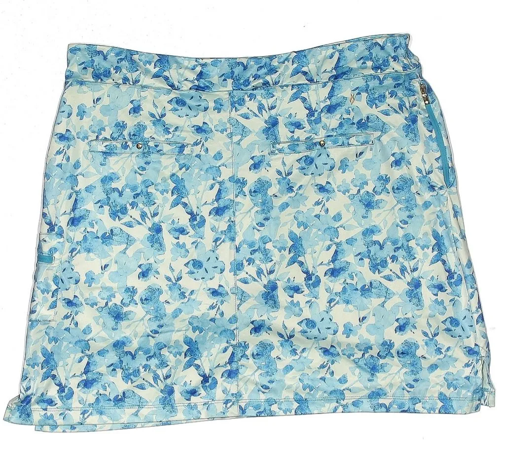 Lopez Blue & White Floral Golf Skort Size XL MSP$85
