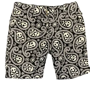 Loudmouth Black, Gray & White Skull Shorts Size 8