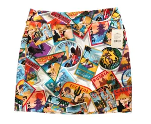 Loudmouth Multicolored Post Card Skort Size 2 MSP$98
