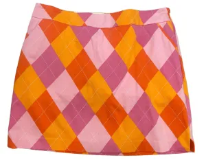 Loudmouth Orange & Pink Argyle Skort