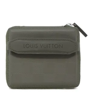 Louis Vuitton Green Petit Monet Damier Glace Wallet