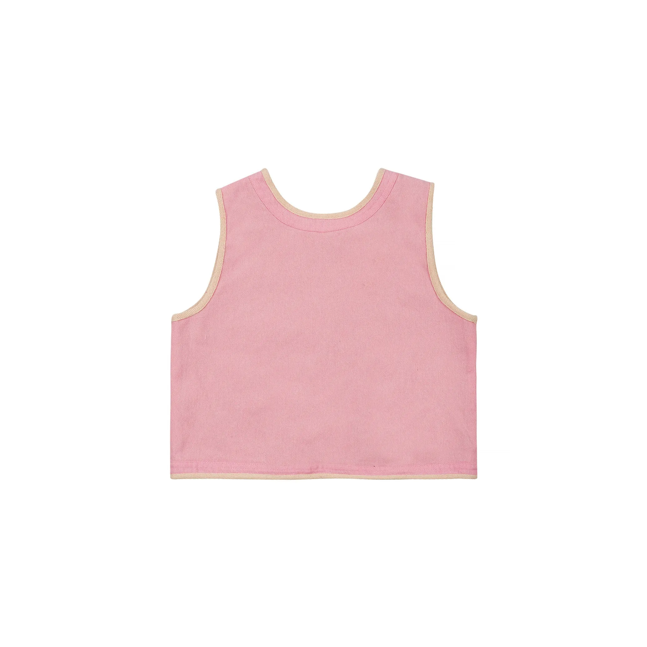 Louise Misha Reversible Vest Atlana Cotton Twill Pink