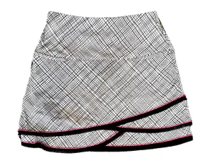 Lucky in Love White & Black Cross Hatch Layered Golf Skort Size S MSP$96
