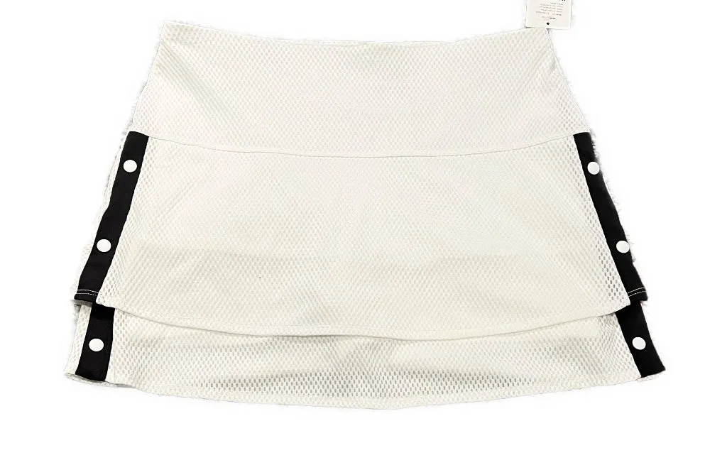 Lucky in Love White Mesh Tennis Skort w/ Snaps Size L MSP$76