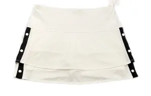 Lucky in Love White Mesh Tennis Skort w/ Snaps Size L MSP$76