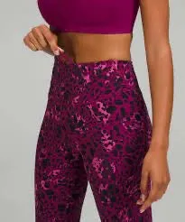 Lululemon Base Pace Pink Animal Print Leggings Size 8 MSP$88
