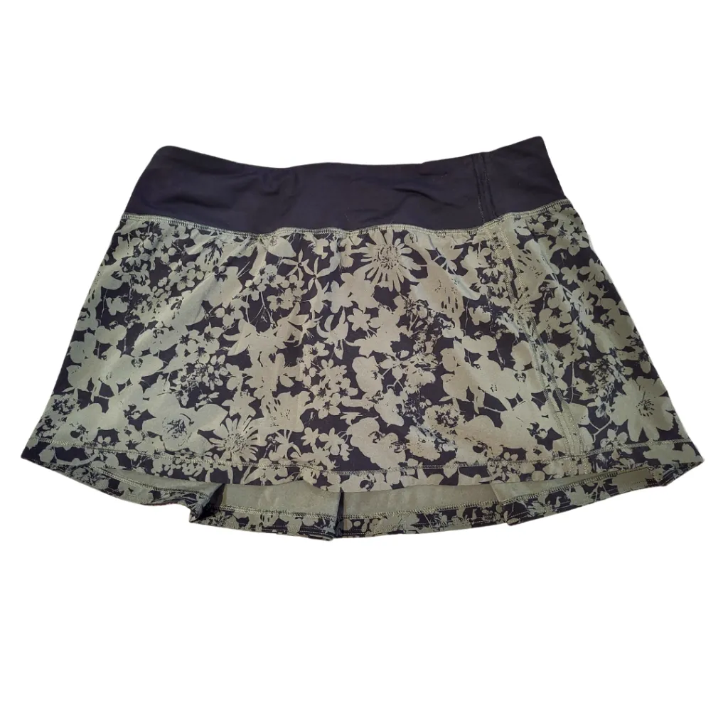 Lululemon Military Green Floral Skort Size 6