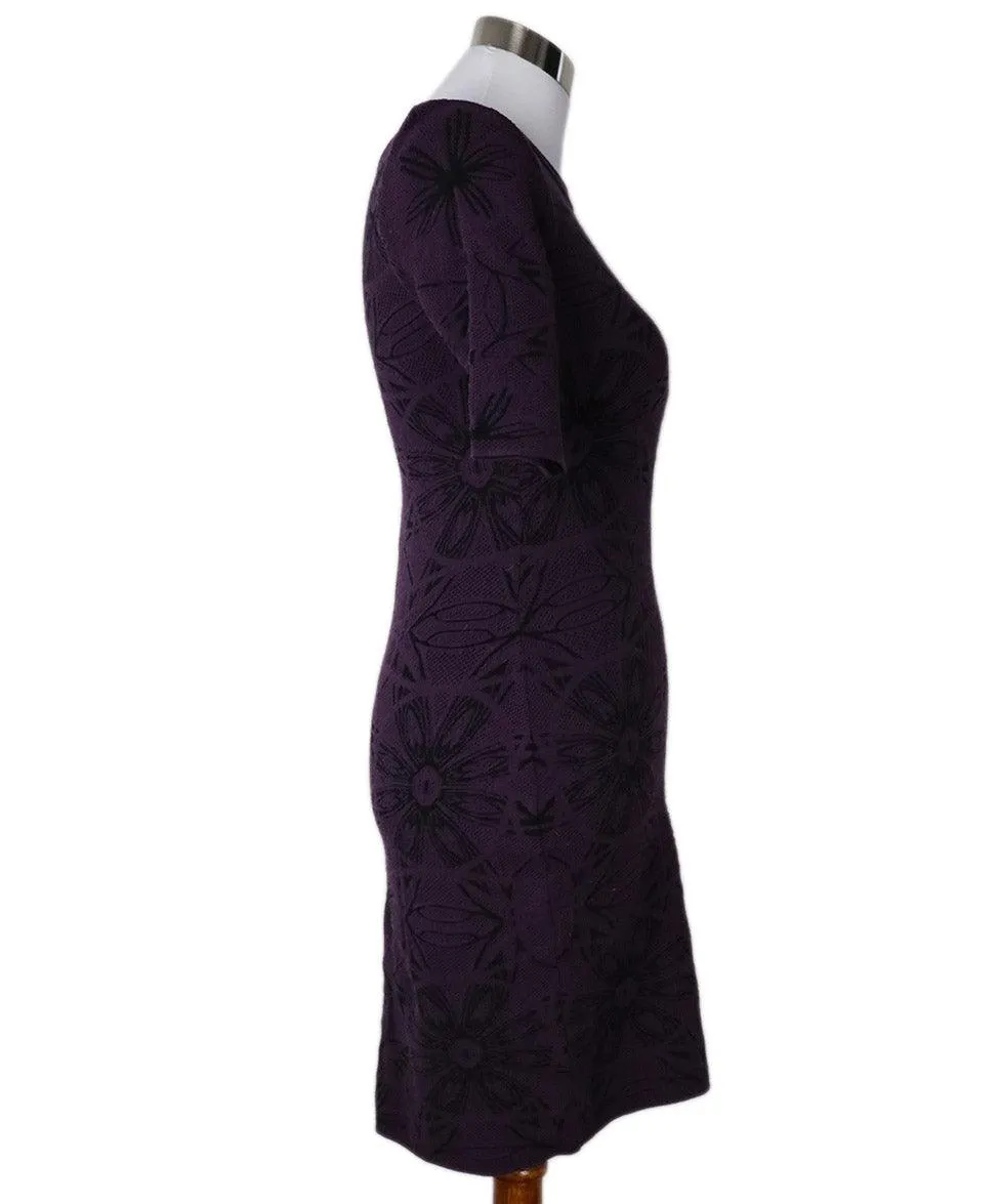 M Missoni Purple & Black Print Dress sz 4
