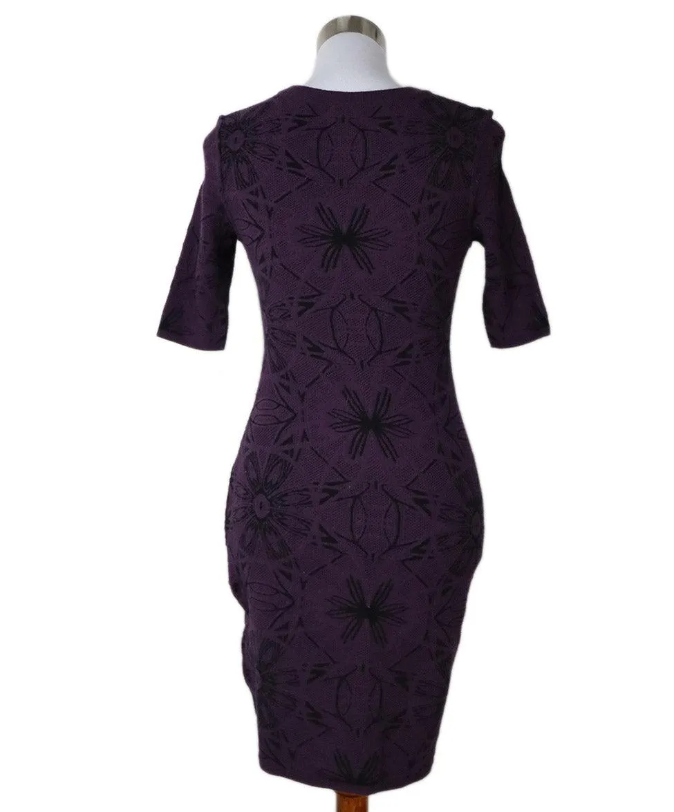 M Missoni Purple & Black Print Dress sz 4