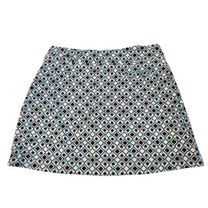 Maggie Lane White, Blue & Black Print Golf Skort Size L