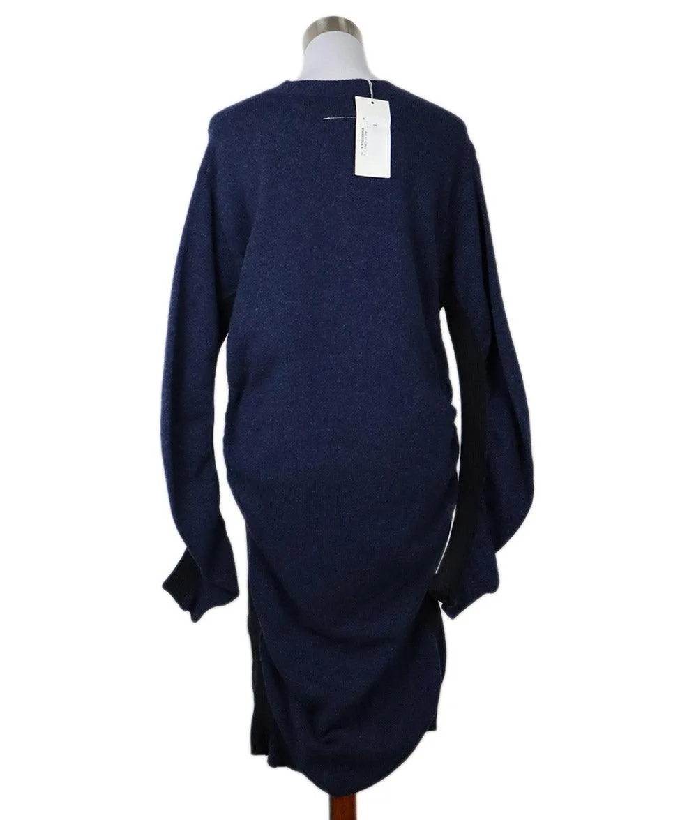 Maison Margiela Navy & Black Wool Dress sz 8