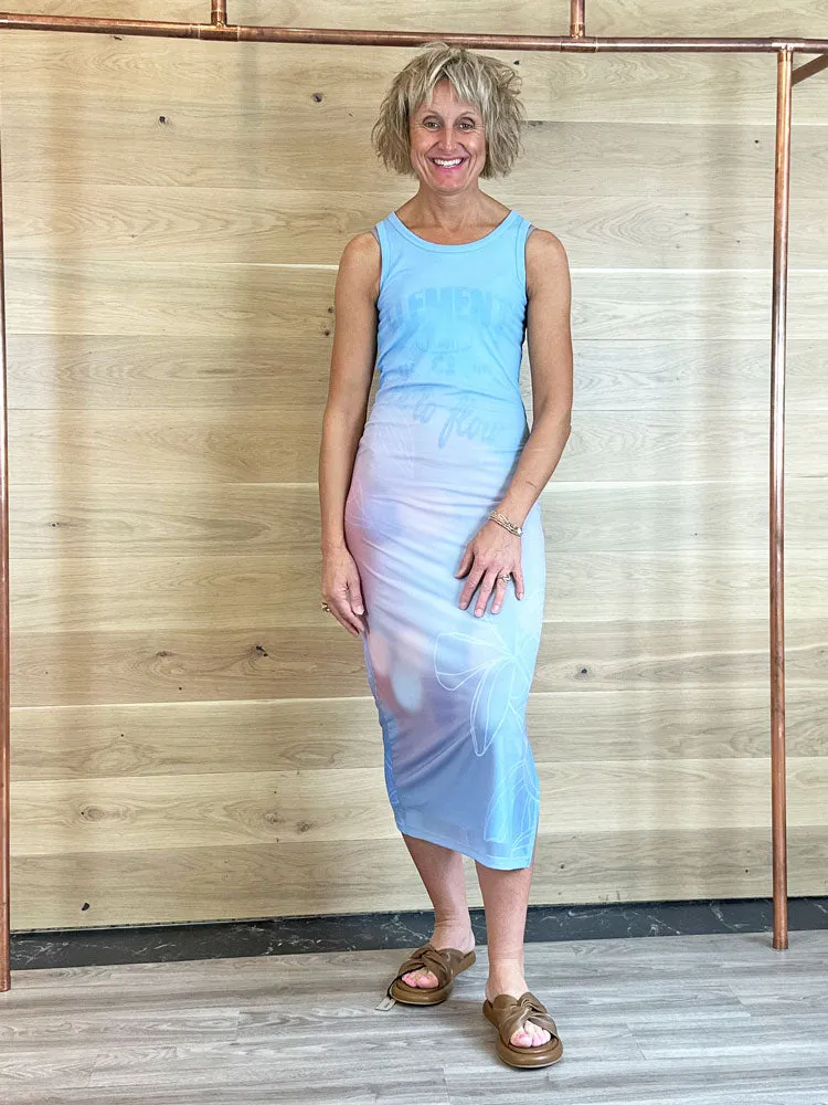 Marc Aurel Dress Blue Patterned