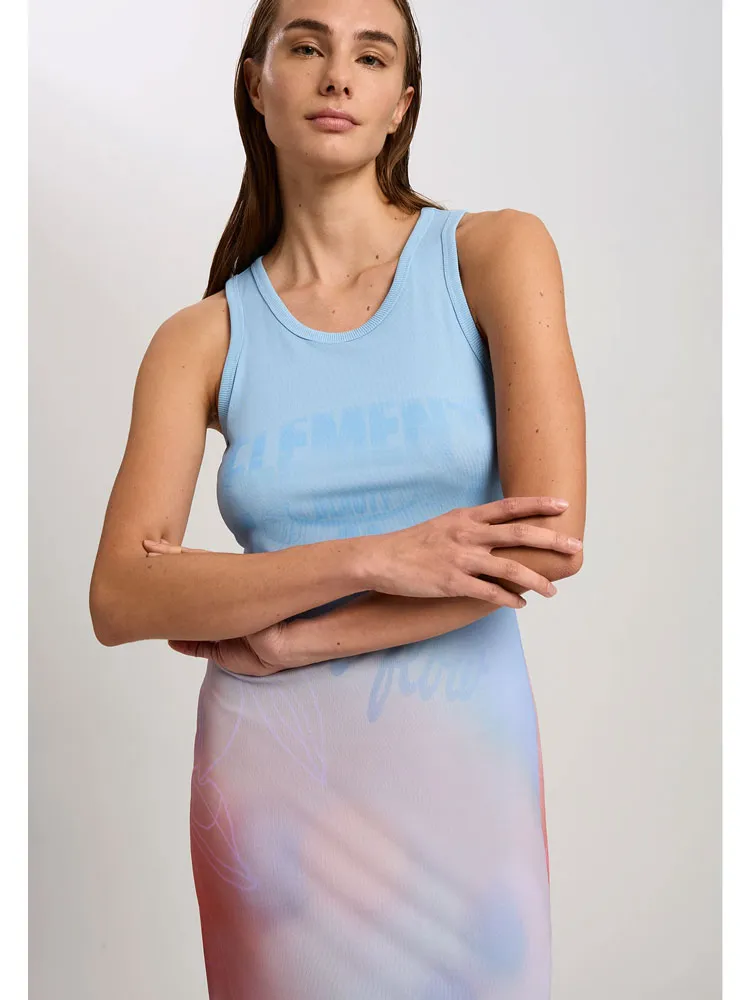 Marc Aurel Dress Blue Patterned