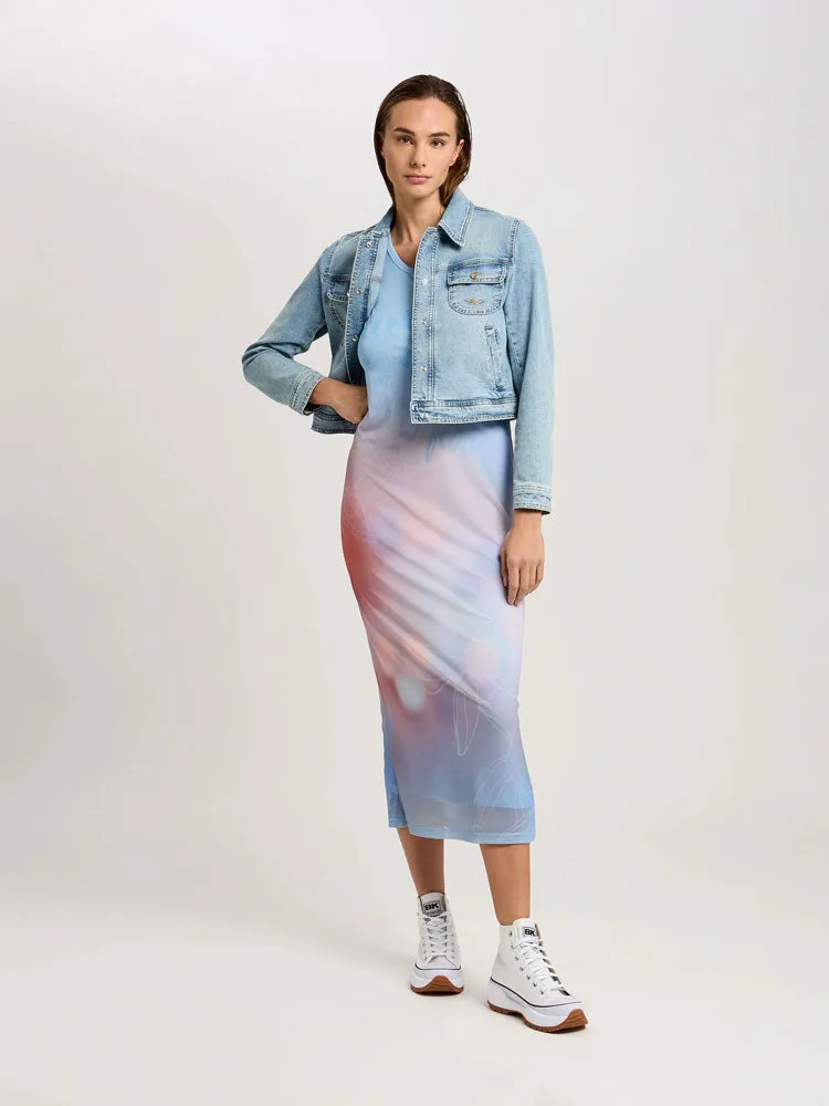 Marc Aurel Dress Blue Patterned