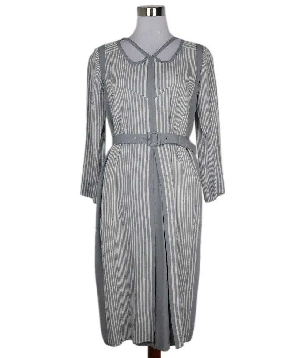 Marc Jacobs Grey & White Striped Dress sz 6