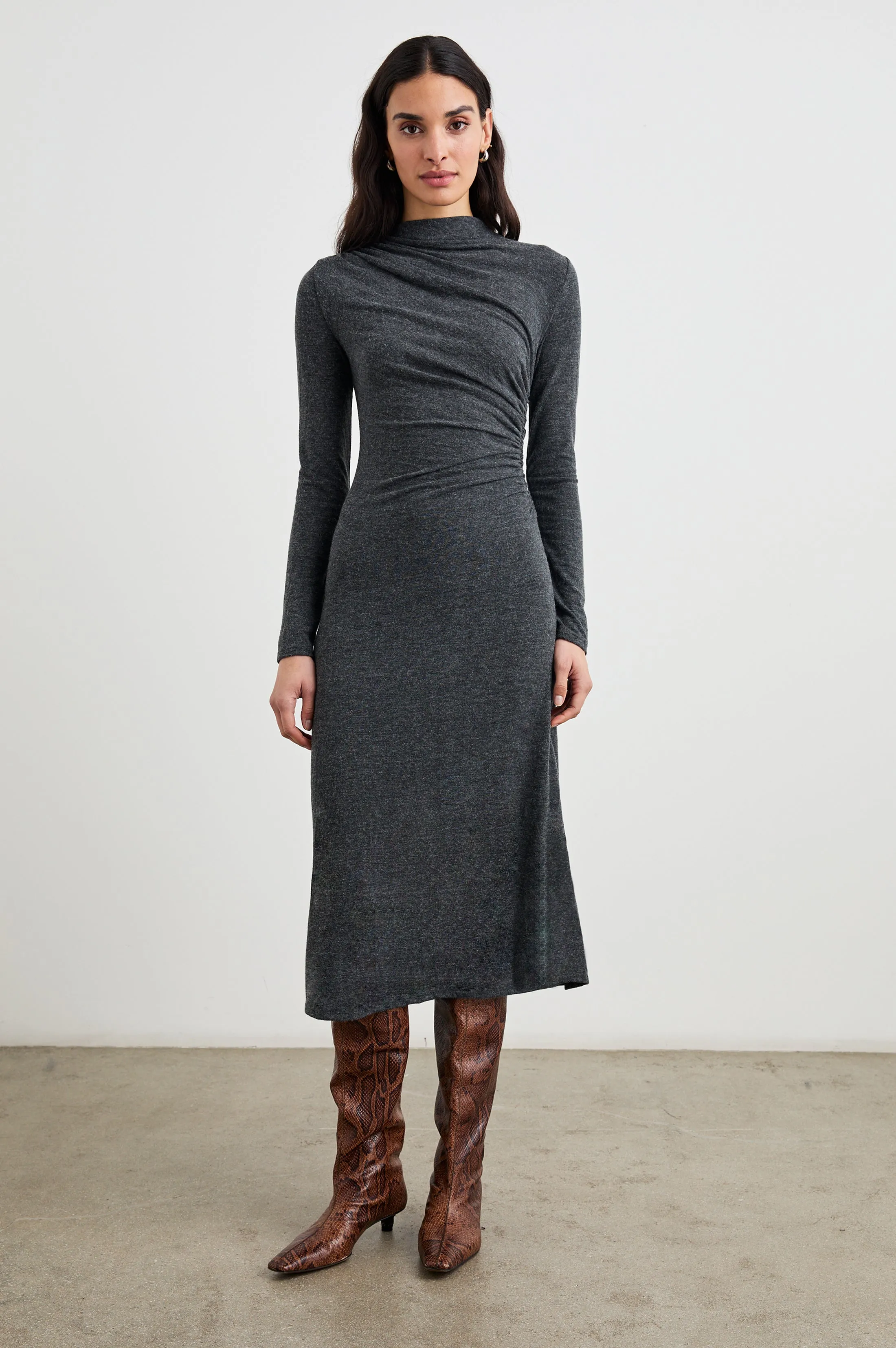 MARGARET DRESS - CHARCOAL Rails