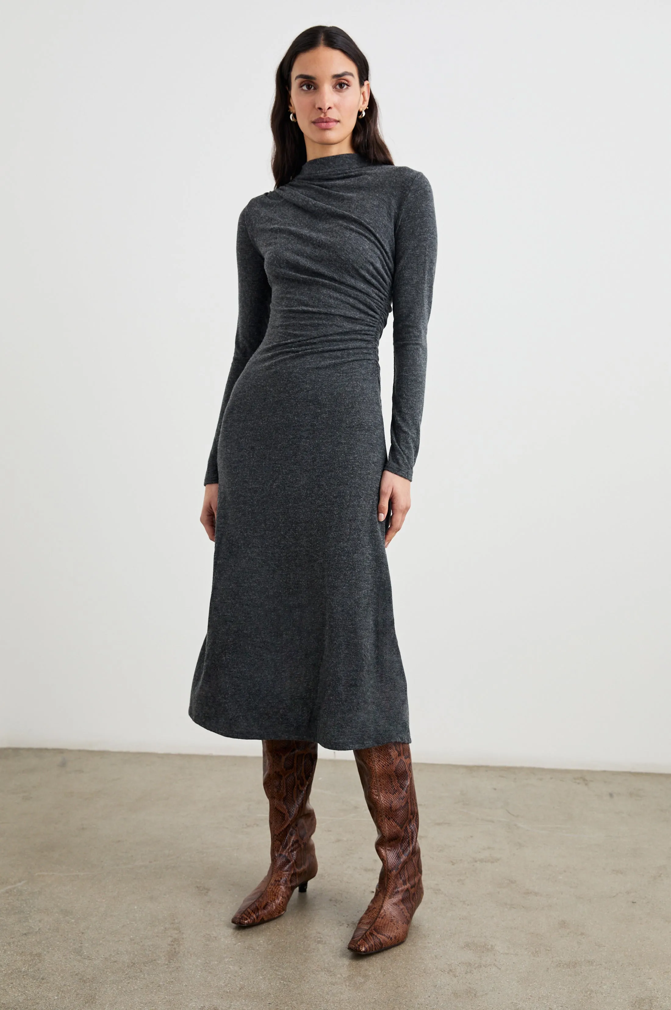 MARGARET DRESS - CHARCOAL Rails