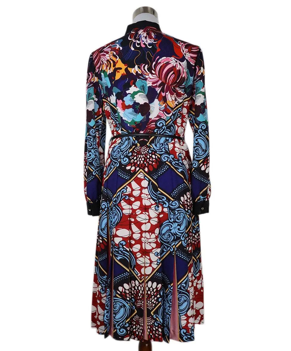 Mary Katrantzou Black & Multicolor Print Dress sz 12
