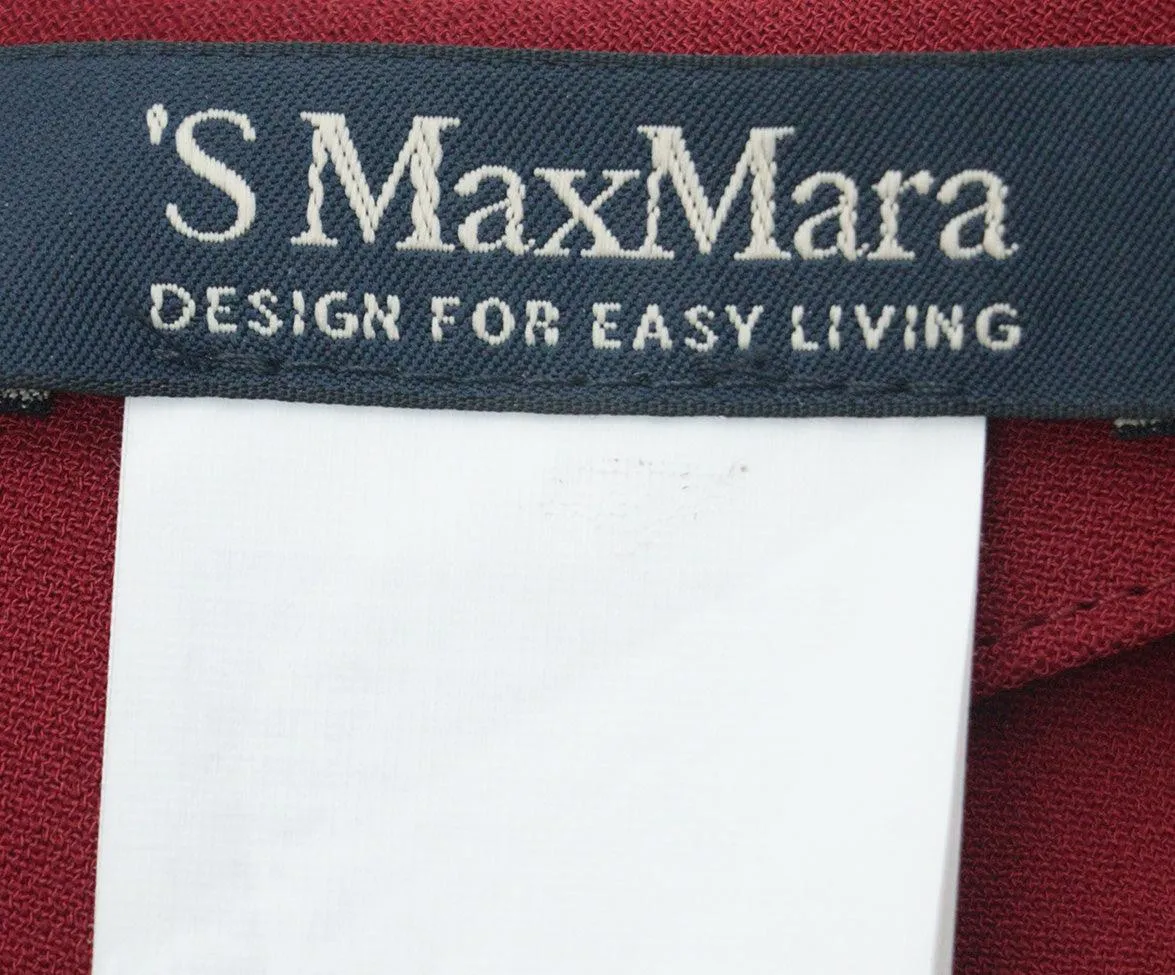 Max Mara Burgundy Dress sz 10