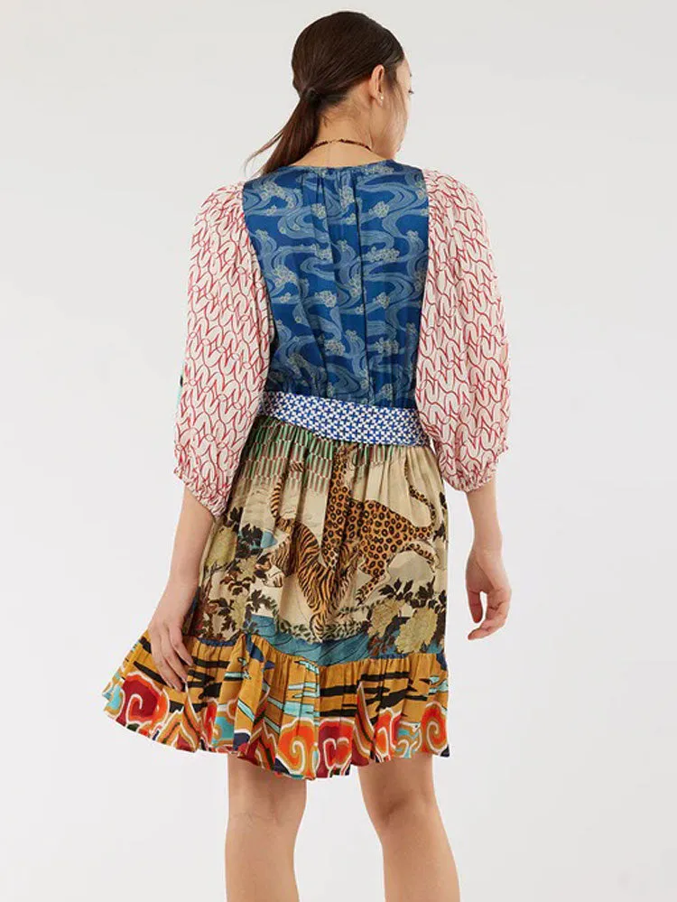 Me369 Alina Belted Dress Oriental