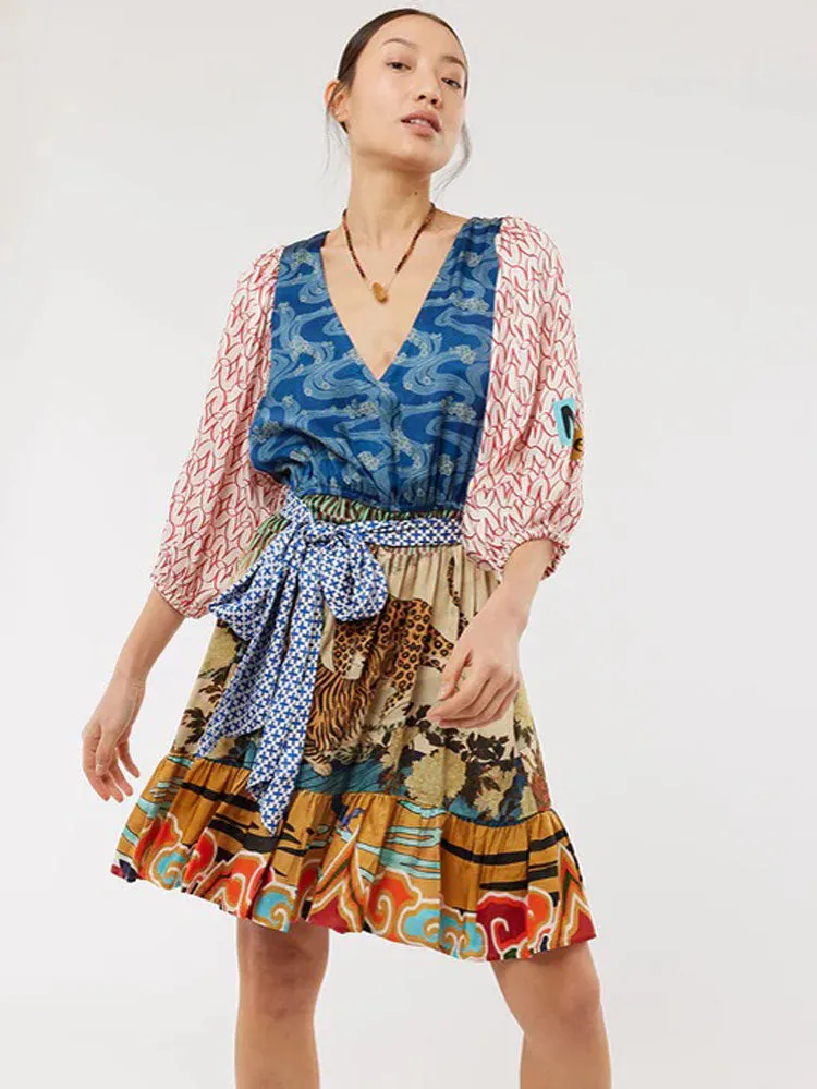 Me369 Alina Belted Dress Oriental