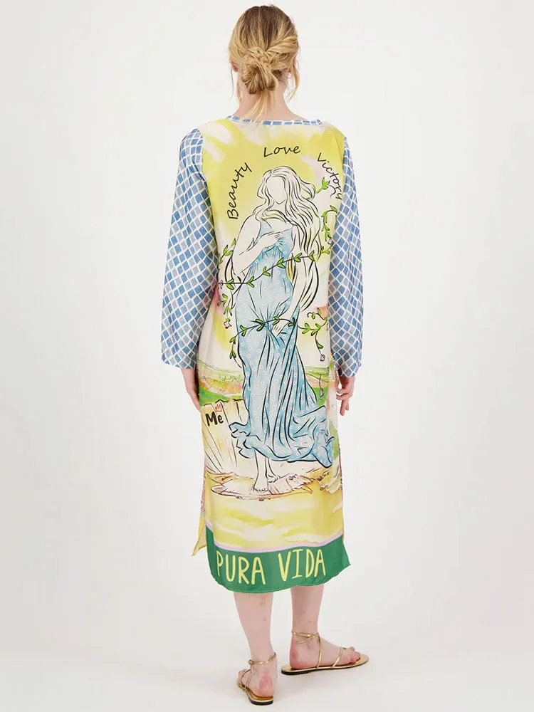 Me369 Violet V-Neck T-Dress Pura Vida