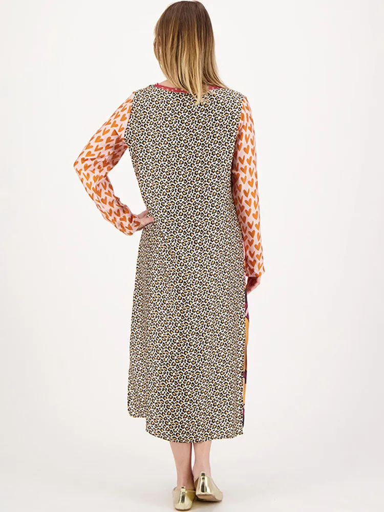 Me369 Violet V-Neck T-Dress Sunset