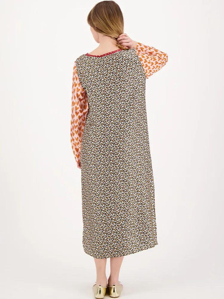 Me369 Violet V-Neck T-Dress Sunset