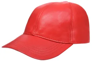 Mens Womens Real Nappa Leather Adjustable Golf Snapback Plain Baseball Cap Hat