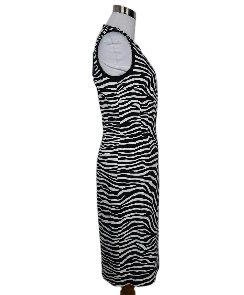 Michael Kors B&W Zebra Print Dress sz 8