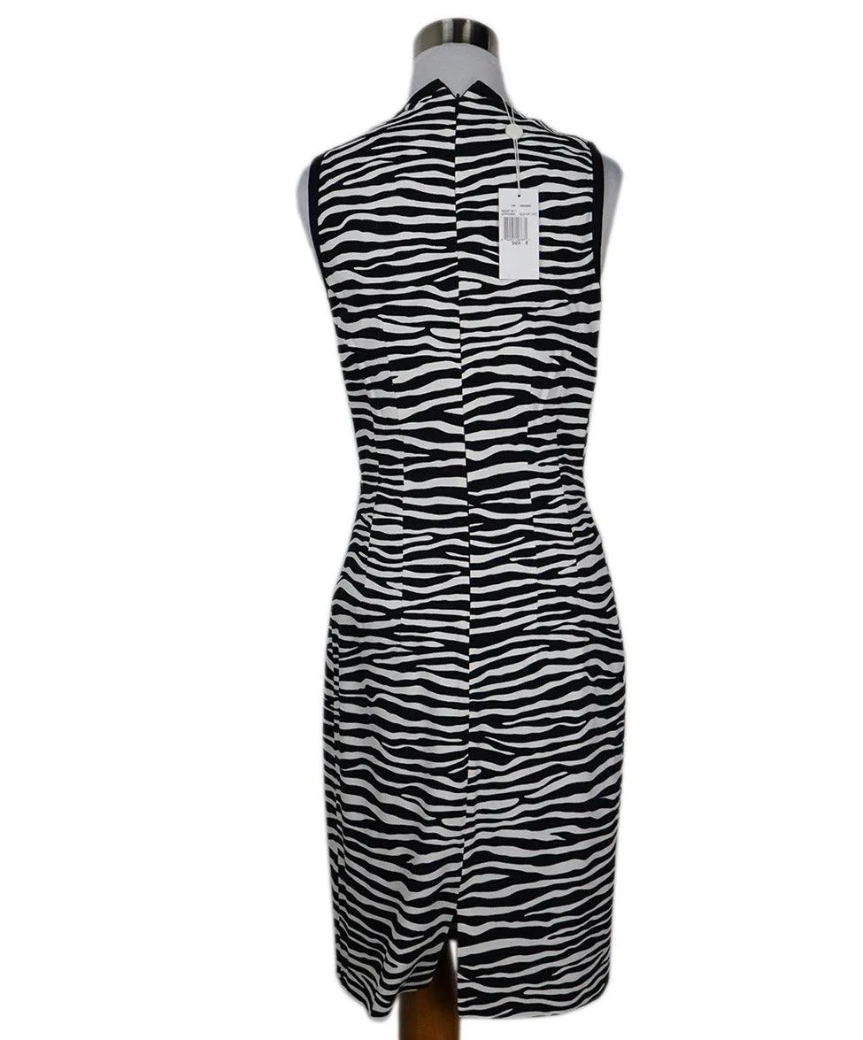 Michael Kors B&W Zebra Print Dress sz 8
