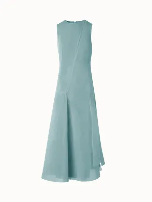 Midi Dress in Asymmetrical Techno Grid 
