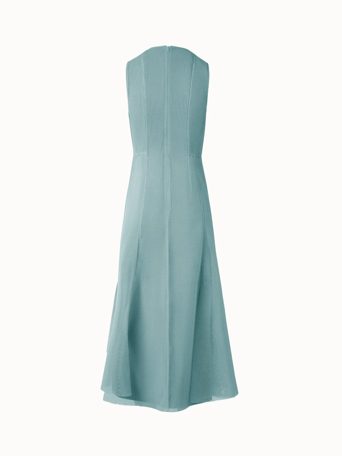 Midi Dress in Asymmetrical Techno Grid 