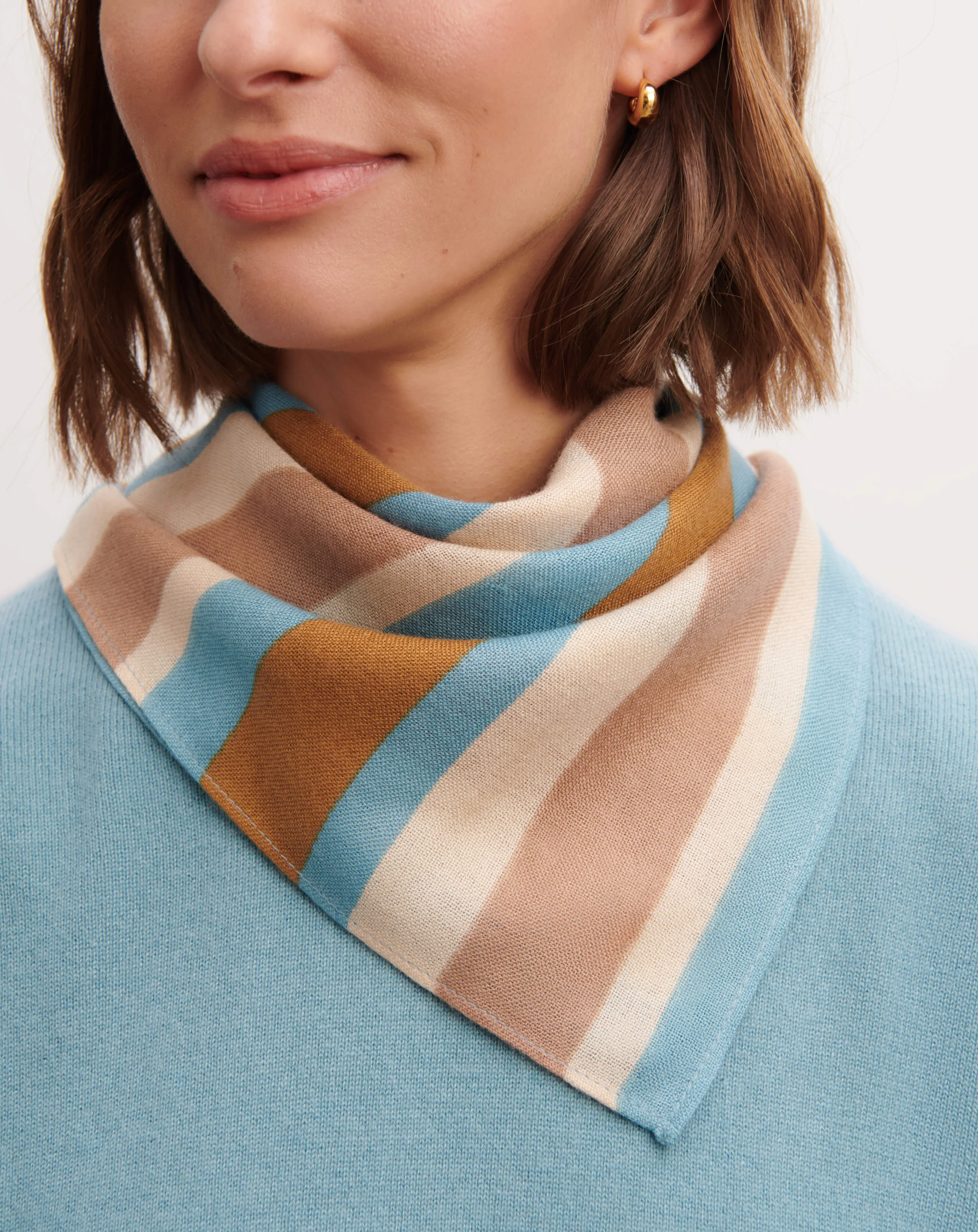 Mini printed square scarf Eric Bompard