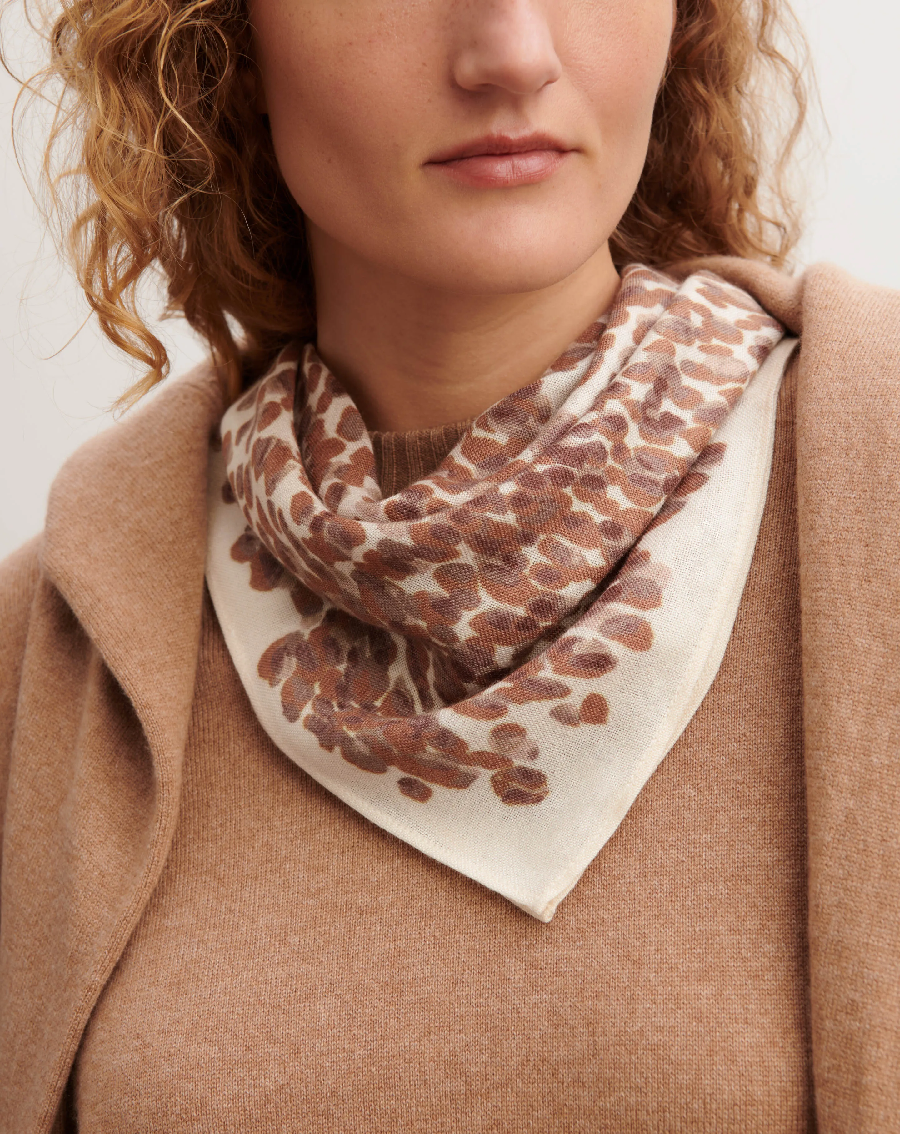 Mini printed square scarf Eric Bompard