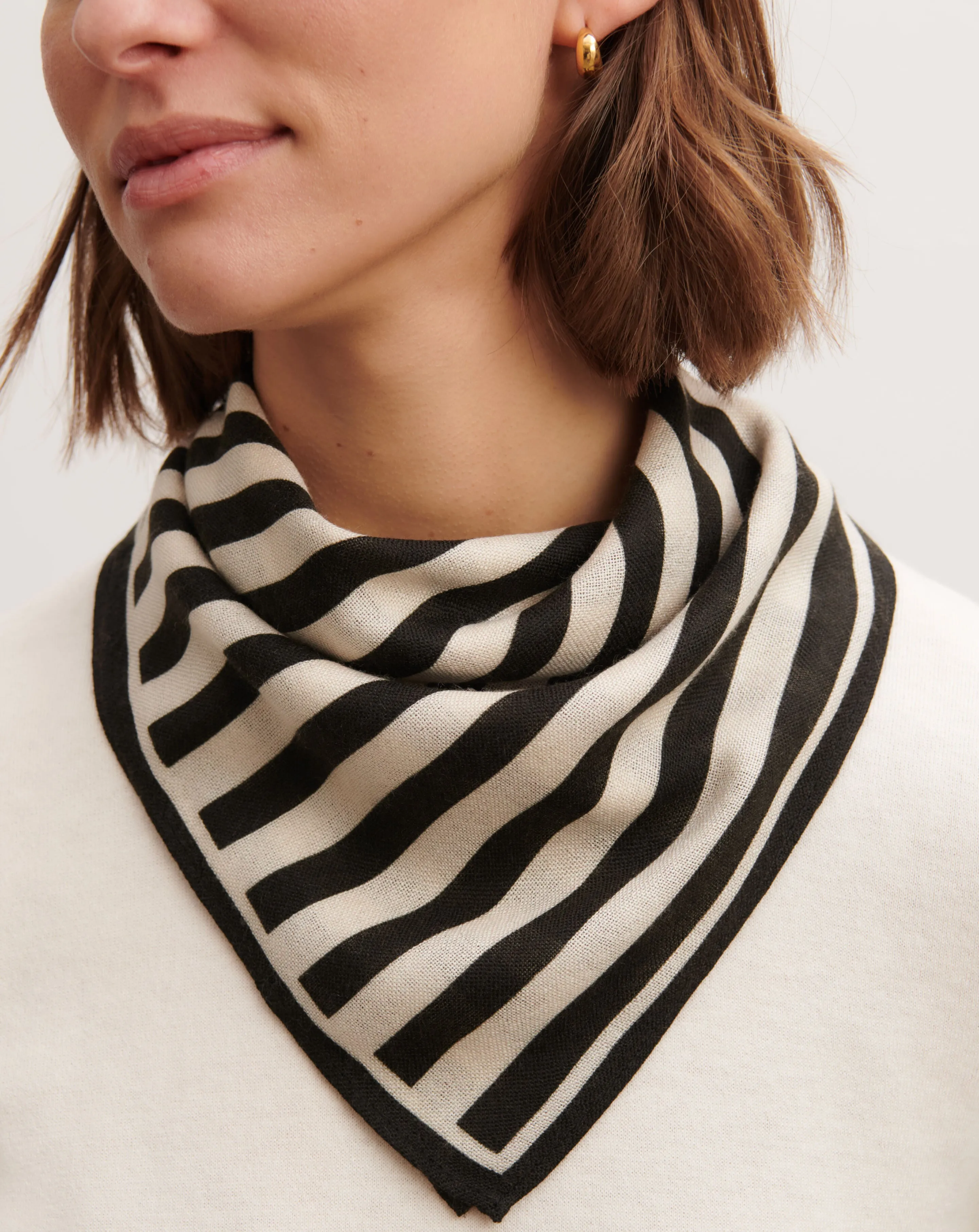 Mini printed square scarf Eric Bompard