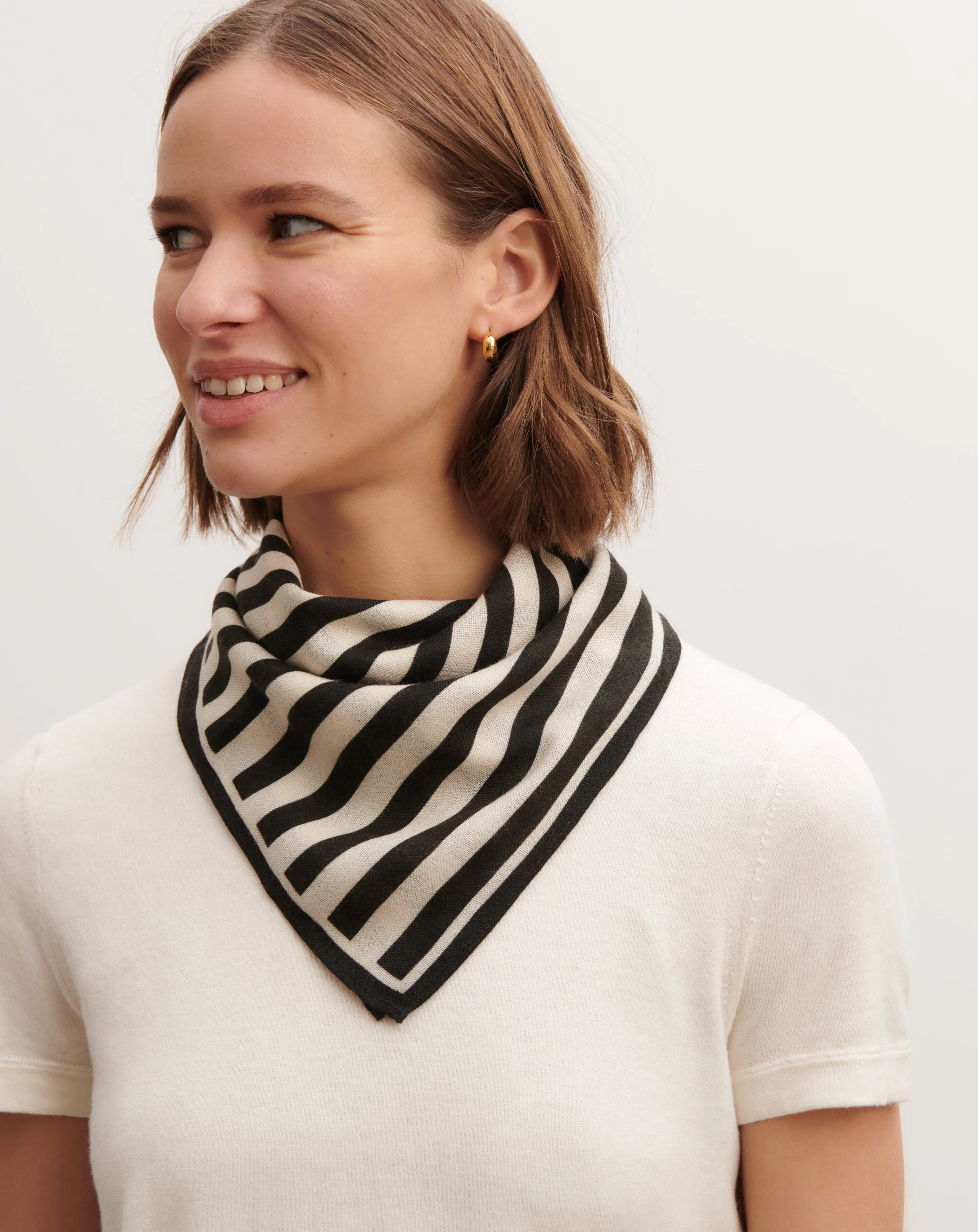 Mini printed square scarf Eric Bompard
