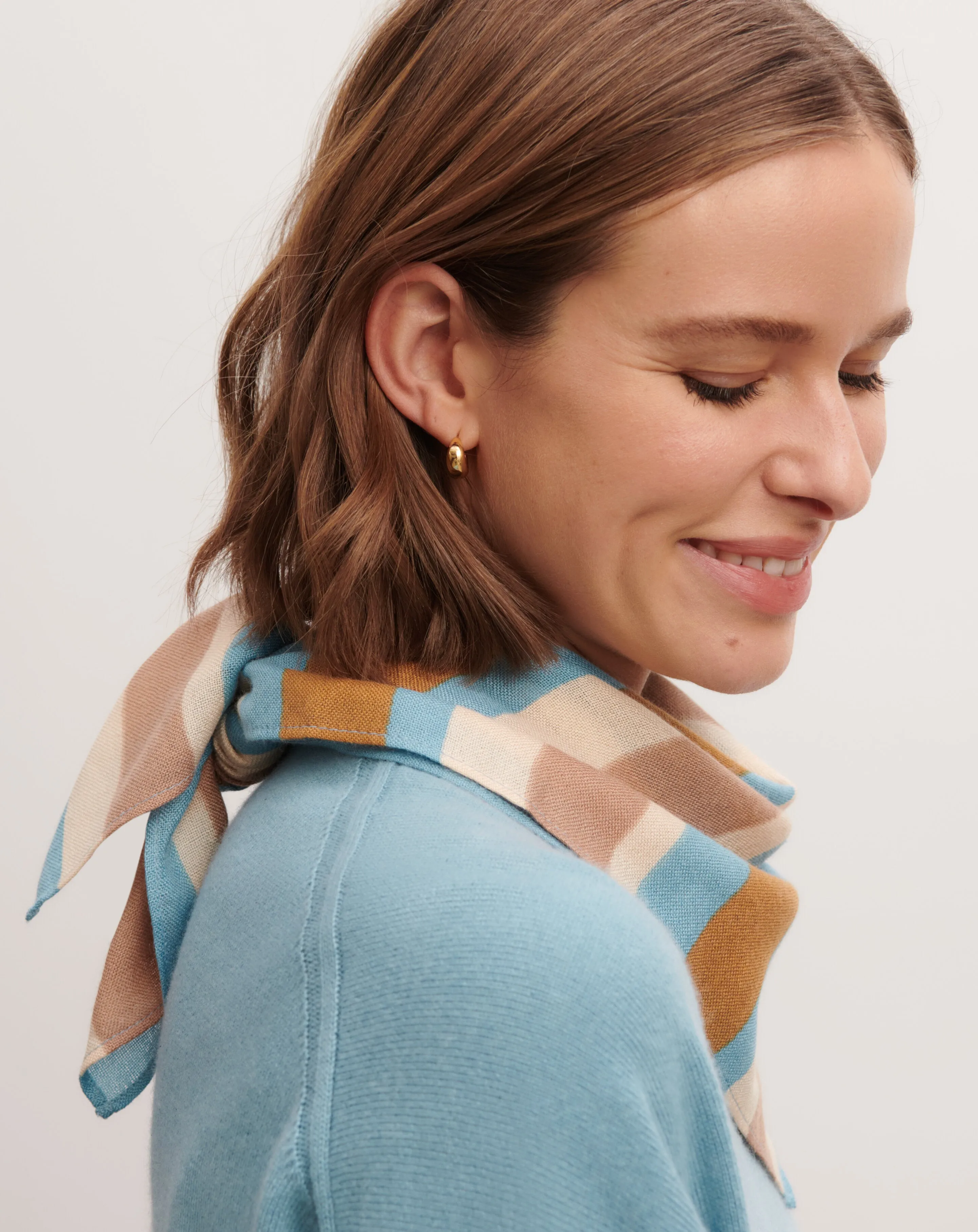 Mini printed square scarf Eric Bompard