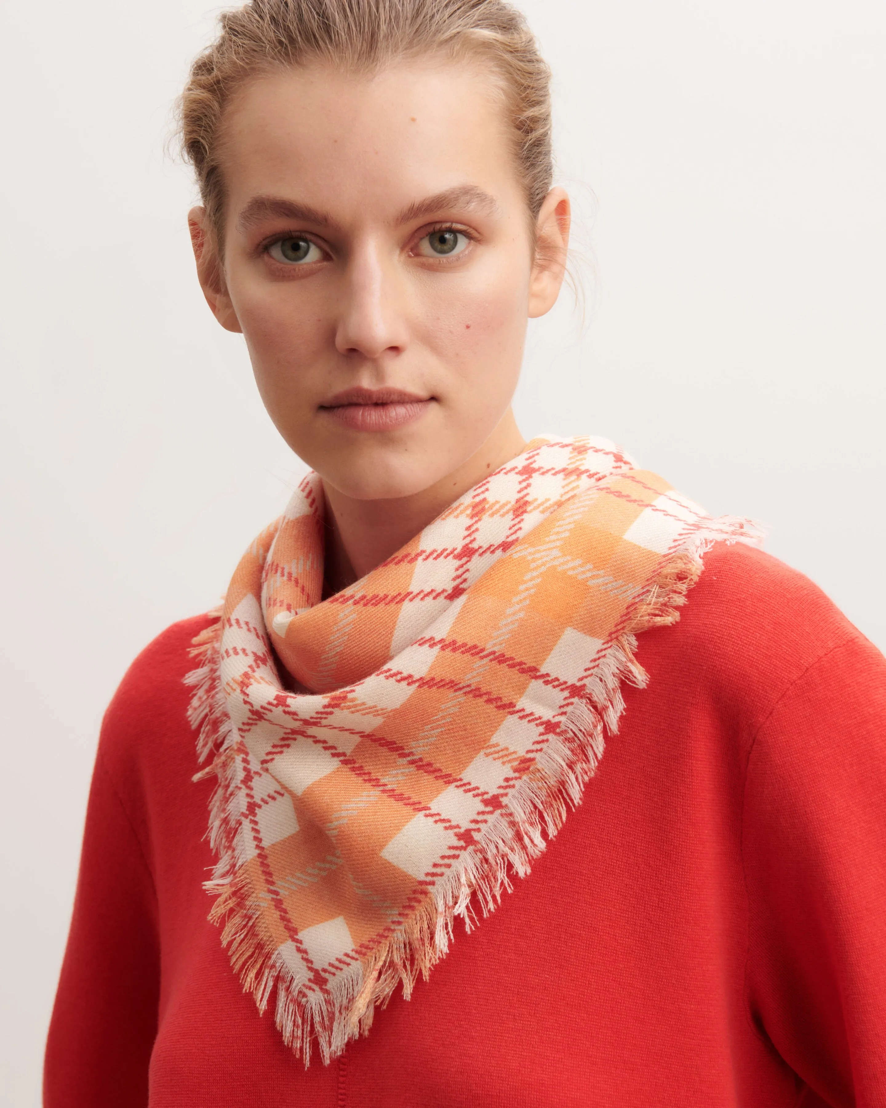 Mini printed twill square scarf Eric Bompard