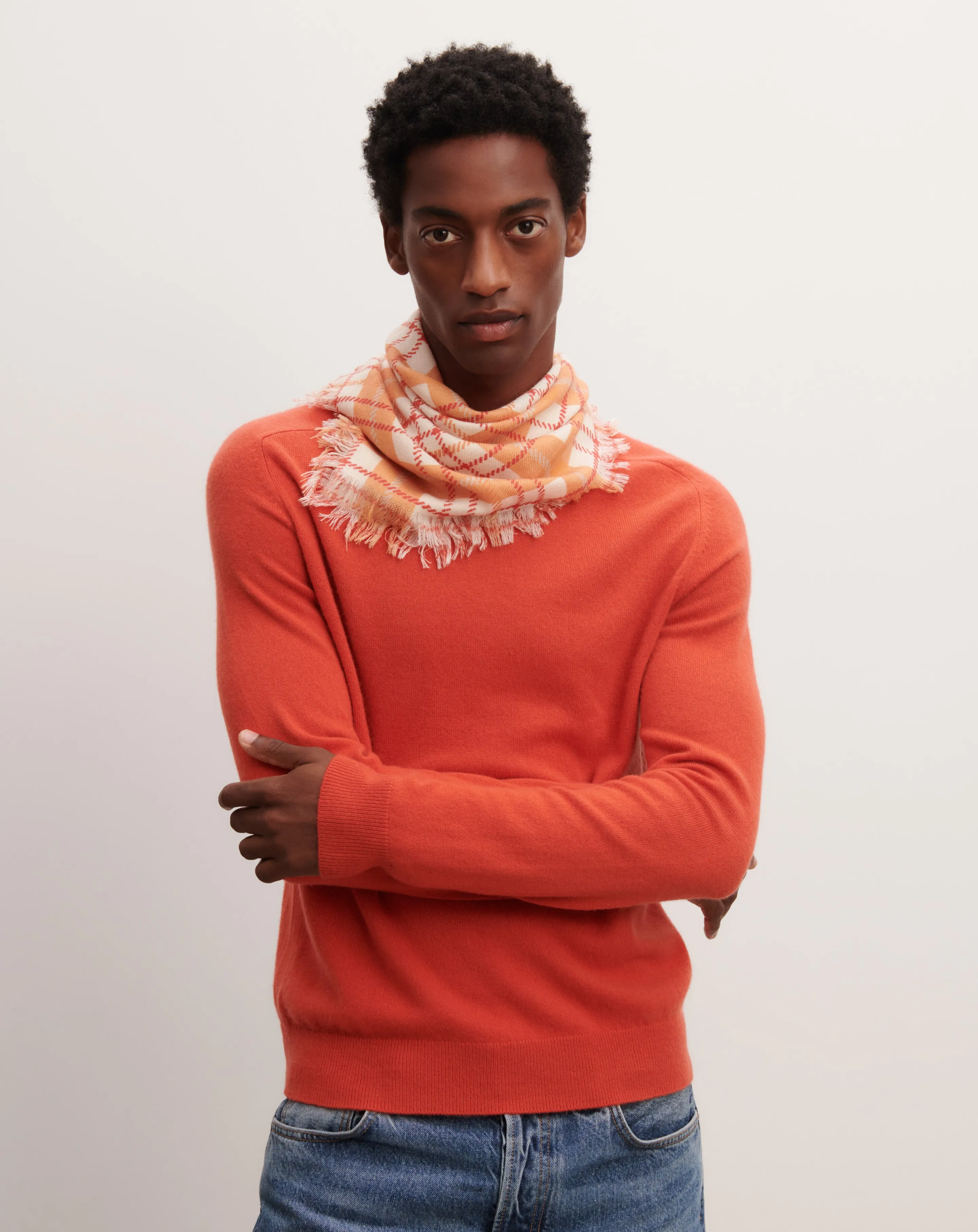 Mini printed twill square scarf Eric Bompard