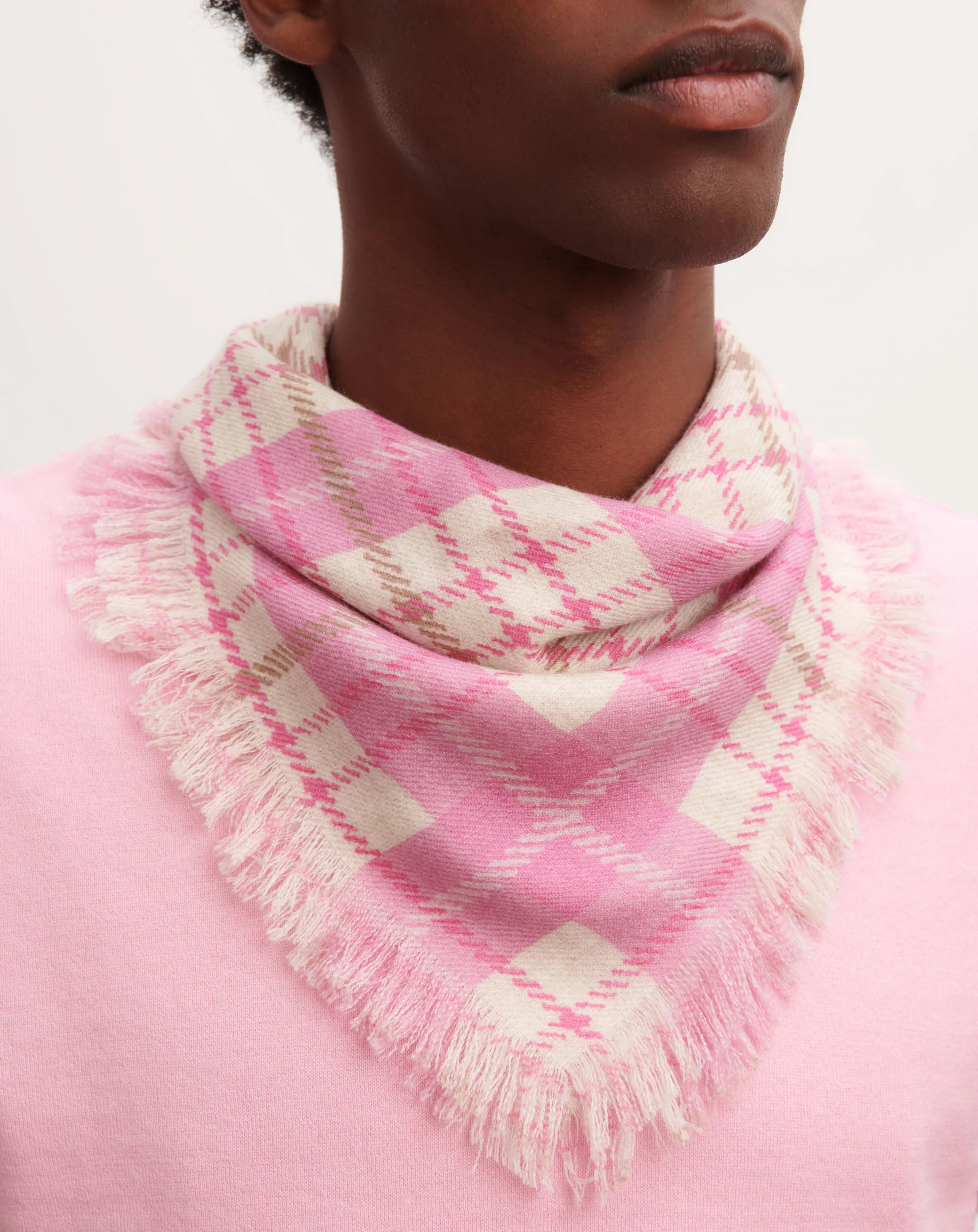 Mini printed twill square scarf Eric Bompard