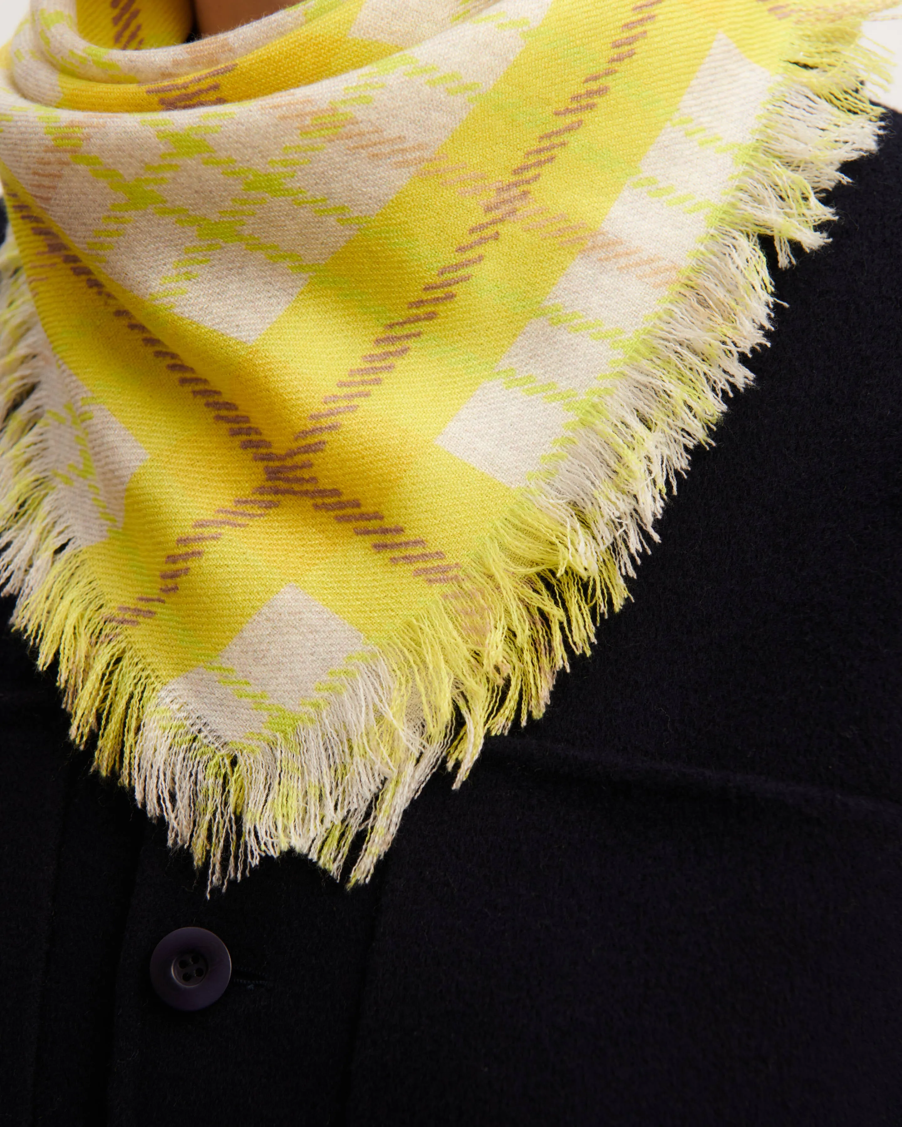 Mini printed twill square scarf Eric Bompard