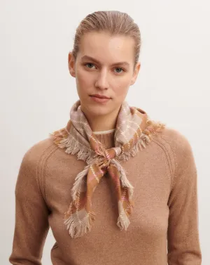 Mini printed twill square scarf Eric Bompard